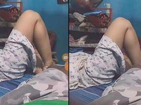 Husband records his wife in lingerie while she sleeps