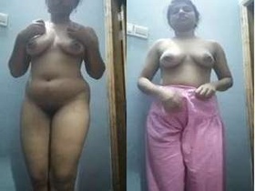 Hot Indian girl strips naked for money and flaunts her body