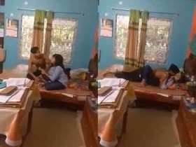 Desi couple indulges in sensual foreplay with a girl's breasts
