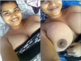 Desi Budi flaunts her breasts while on video call