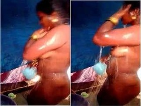 Indian wife bathes with her captive husband in steamy video