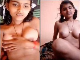 A stunning Indian girl flaunts her body