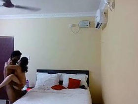 Desi couple caught in the act of passionate sex in hotel room