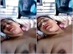 A naughty Indian bhabhi takes sexy selfies with her pussy for her lover