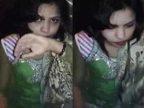 Bhabhi in green suit gives a hot blowjob to her boyfriend with audio