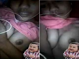Pretty Assamese girl shows off her tits and pussy in video call