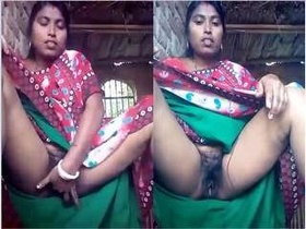 Horny country girl flaunts her breasts and masturbates
