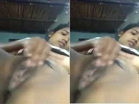 A young Indian girl records a video of her intimate moments with her partner