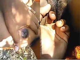 Telugu lover masturbates in public with fingers and penetration
