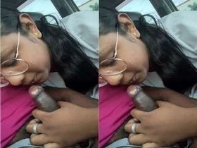 Indian girl performs oral sex in car