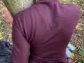 Lustful doggy style with a sexy figure from behind and someone outside