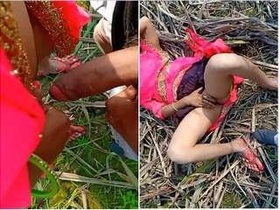 Outdoor sex with a horny wife and her well-endowed husband