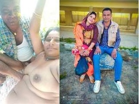 Indian couple enjoys outdoor sex