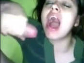 Beautiful girl receives a facial