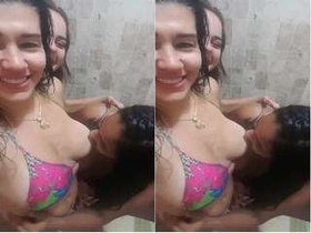 Two girls indulge in lesbian pleasure