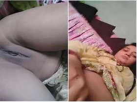 Busty Pakistani babe teases with her pussy