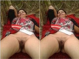 Indian bhabhi's outdoor threesome with two men