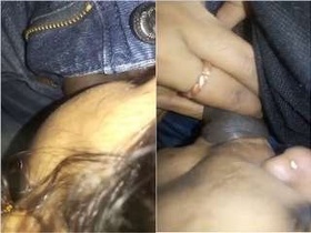 Desi bhabie gives a blowjob to Dewar