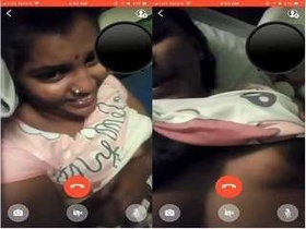 Tamil bhabhi flaunts her big boobs on video call