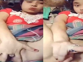 Country girl Mizoram pleasures herself with her fingers