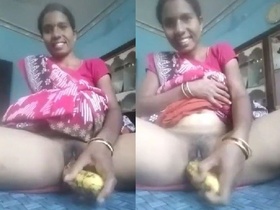 Indian housewife pleasures herself with a vibrator