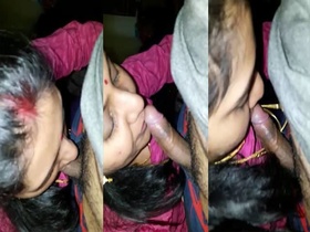Tamil wife gives a blowjob to her husband's brother