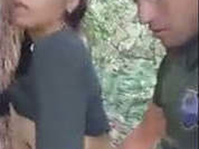 Indian girl gets naughty in the open air