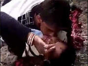 Married couple enjoys outdoor sex