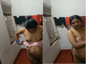 Desi Tamil wife goes nude for her husband in video