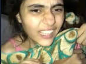 Boyfriend squeezes girlfriend's breasts hard and fast