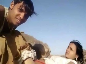 Secretly filmed outdoor sex between a rural couple
