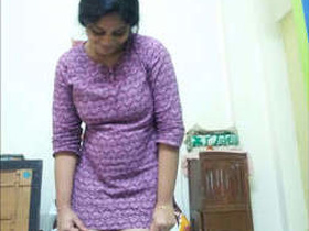 South Indian Aunty's Nude Masturbation in Office