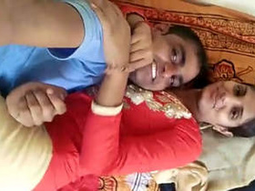 Indian couple's intimate bedroom sex session