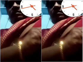 Exclusive Indian porn video of bhabhi pressing her boobs on her partner
