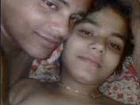 Indian lovers in a romantic encounter