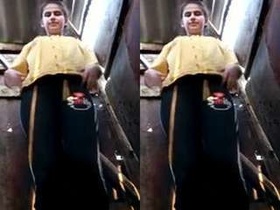 Desi babe in village gets naked for cash and reveals her big tits and pussy