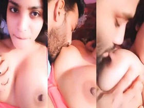 A cute amateur girlfriend performs sexual activities with her Indian partner in front of the camera