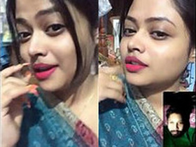 Indian wife chats with her lover on video