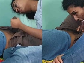 Bangla village girl gives a blowjob to a guy in an amateur video