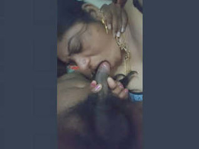 Tamil and Mallu bhabhi give a blowjob