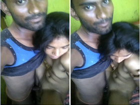 Exclusive Indian lover gets fucked standing