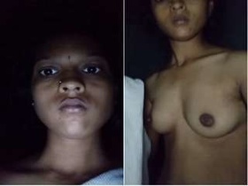 Cute Tamil girl reveals her assets in exclusive video