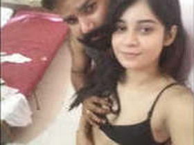 Indian girl with beautiful features in a steamy video