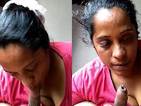 Mallu aunty gives a hot blowjob in this video