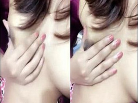 Cute desi girl flashes her perky tits