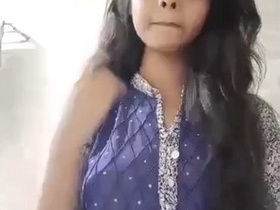 Teenager takes a bath in the bathroom
