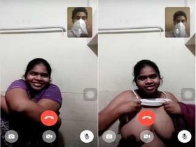 Exclusive video of a Desi girl flaunting her big boobs