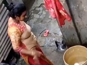 Desi bhabha's private bath captured on camera