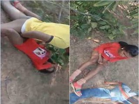 Outdoor sex with Desi village randy