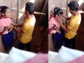 Desi girl gives a blowjob and boob sucking to her lover in secret, caught on camera